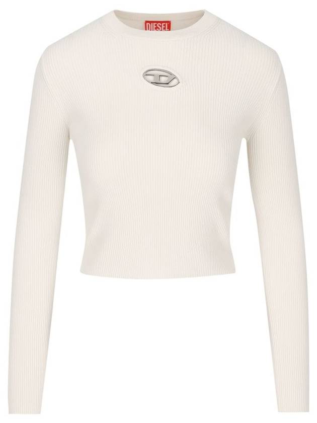 M Valary Ribbed Long Sleeve Knit Top White - DIESEL - BALAAN 2