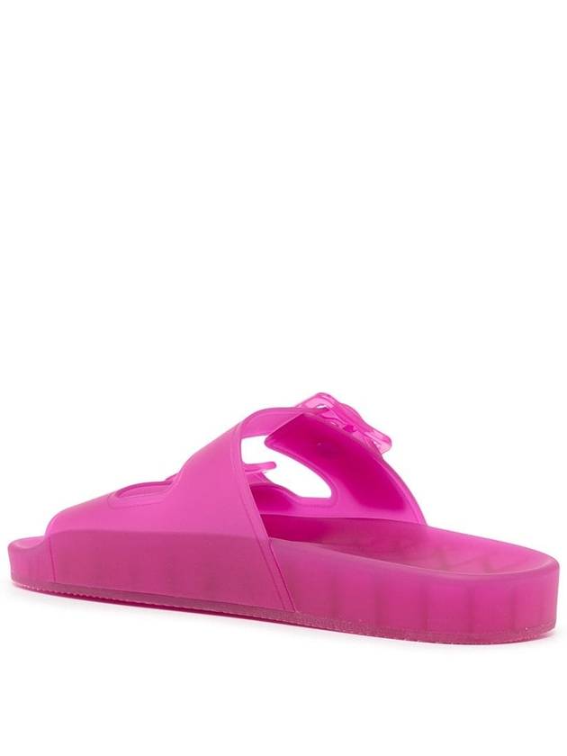 Mallorca Clear Rubber Slippers Neon Pink - BALENCIAGA - BALAAN 5