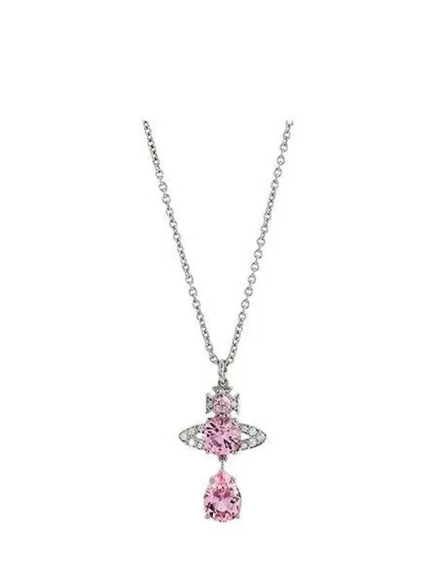 Ismene Drop Pendant Necklace Pink Silver - VIVIENNE WESTWOOD - BALAAN 2