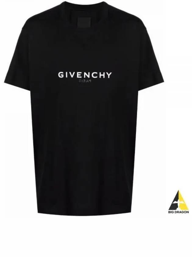 Reverse Logo Short Sleeve T-Shirt Black - GIVENCHY - BALAAN 2