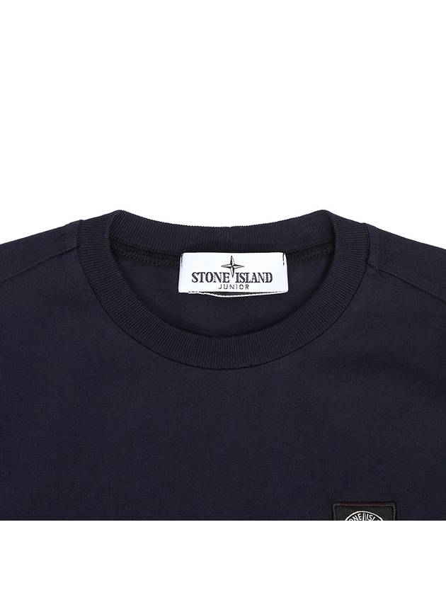 Kids 30/1 Cotton Jersey Short Sleeve T-Shirt Navy - STONE ISLAND - BALAAN 4