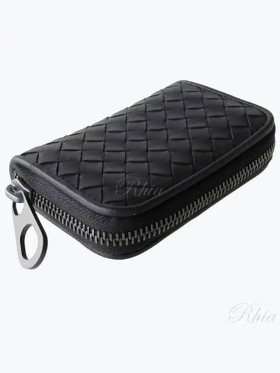 Intrecciato Zipper Card Wallet Black - BOTTEGA VENETA - BALAAN 2