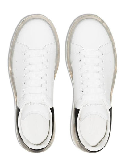 Oversized Sneakers Clear Sole White Black 604232 - ALEXANDER MCQUEEN - BALAAN 2