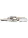 Triangle Logo Enamel Metal Key Holder White - PRADA - BALAAN 5