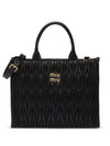 Matelasse Nappa Leather Tote Bag Black - MIU MIU - BALAAN 1