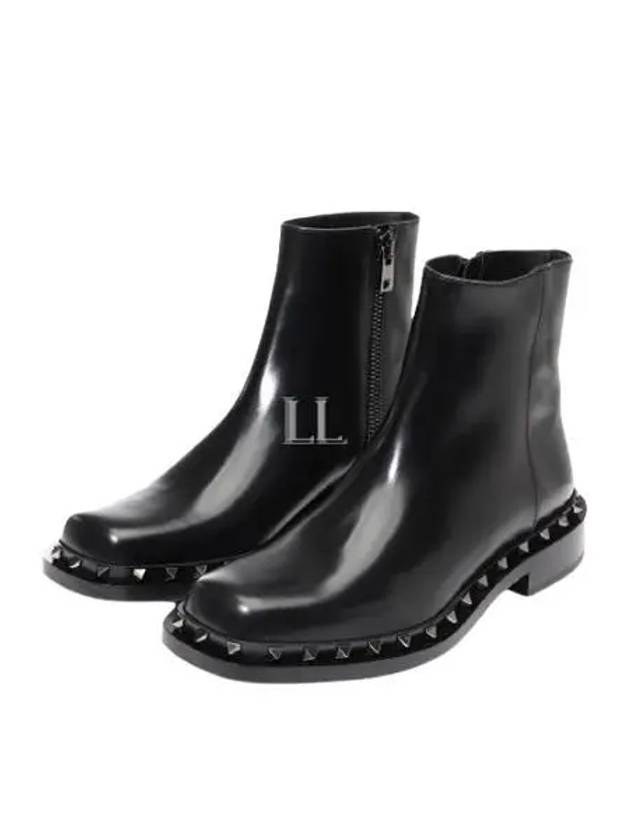 Rockstud Ankle Boots Black - VALENTINO - BALAAN 2