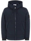 Wappen Patch Soft Shell R Fleece Hooded Jacket Navy - STONE ISLAND - BALAAN 2