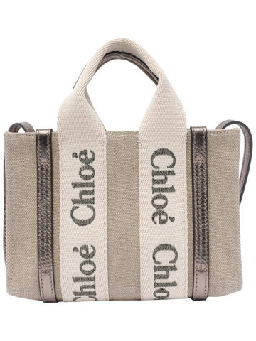 Logo Tote Bag Grey - CHLOE - BALAAN 1