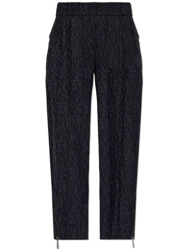 Emporio Armani Monogram Pants, Women's, Navy Blue - EMPORIO ARMANI - BALAAN 1