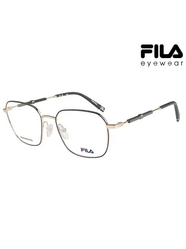 Glasses Frame VFI113V 0302 Square Metal Men Women Glasses - FILA - BALAAN 2