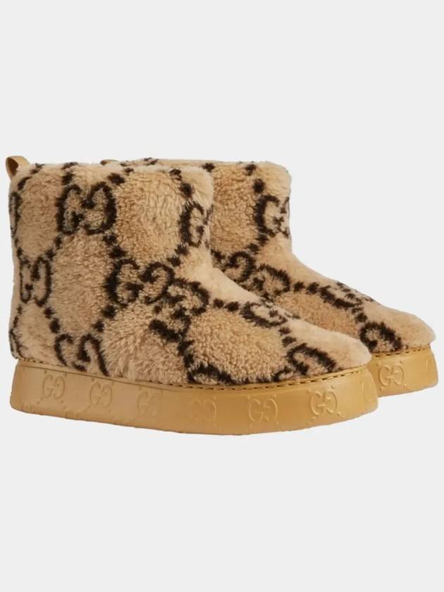 Women s GG Shearling Winter Boots Beige - GUCCI - BALAAN 7