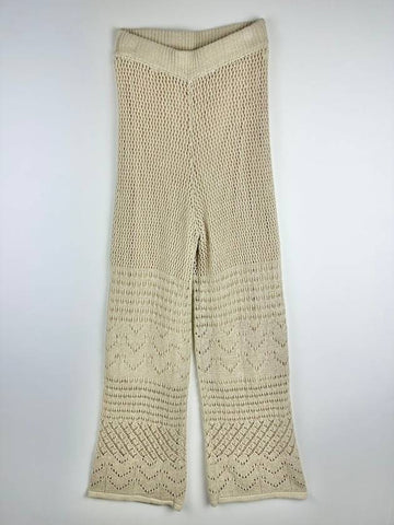 B MING BY EYELET PANTS NATURAL WOMENS S M - BEAMS - BALAAN 1