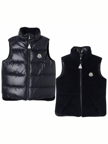 Kids down padded double sided vest black 1A00113809BY 742 - MONCLER - BALAAN 1