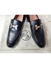 Paris Loafers Goatskin Palladium Noir - HERMES - BALAAN 4