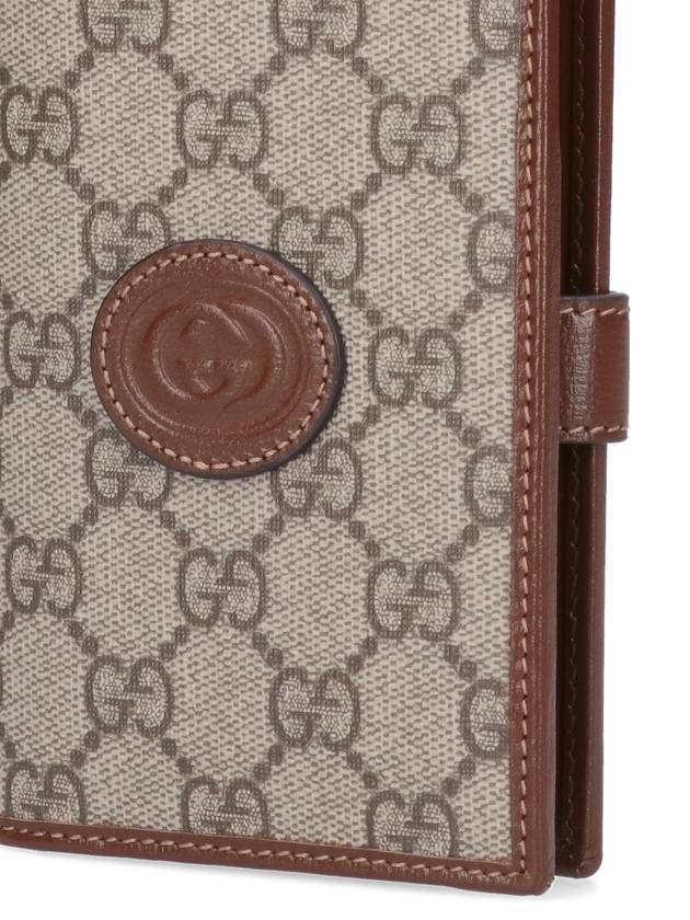 Interlocking G Superme Canvas Passport Wallet Beige - GUCCI - BALAAN 6