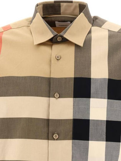 Check Cotton Long Sleeve Shirt Archive Beige - BURBERRY - BALAAN 2