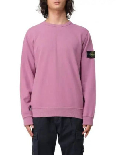 Wappen Patch Crew Neck Cotton Sweatshirt Pink - STONE ISLAND - BALAAN 2