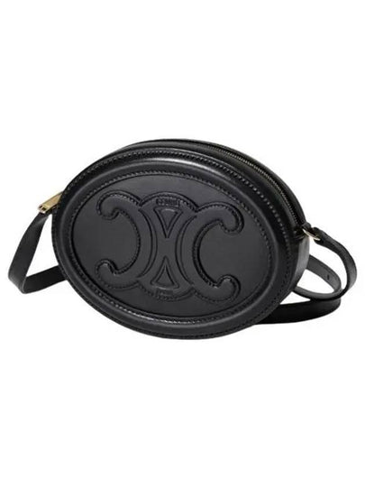 Oval Purse Smooth Calfskin Cross Bag Black - CELINE - BALAAN 2