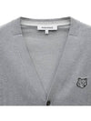 Bold Fox Head Cotton Cardigan Grey - MAISON KITSUNE - BALAAN 3