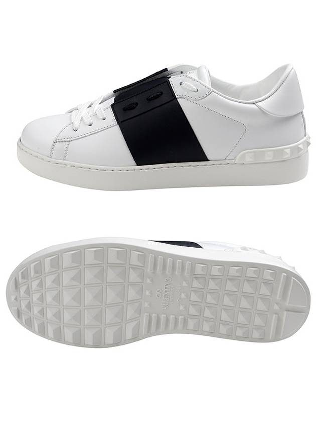 Men's Hidden Open Band Low Top Sneakers White Navy - VALENTINO - BALAAN 6