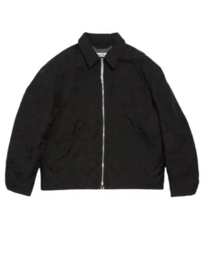 Back Logo Quilted Zip-Up Padding Black - ACNE STUDIOS - BALAAN 2