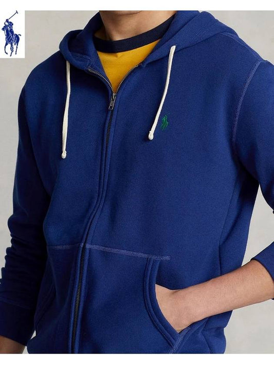 RL fleece hooded zip up Harrison blue - POLO RALPH LAUREN - BALAAN 2