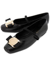 New Bara Ballerina Women's Flat Shoes ZINA NERO 0768868 Foot C - SALVATORE FERRAGAMO - BALAAN 1