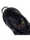 Flow FF Jacquard Leather Running Low Top Sneakers Black - FENDI - BALAAN 8