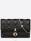 LADY Chain Pouch Black Cannage Bag - DIOR - BALAAN 1