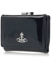 Shiny Patent Small Frame Leather Card Wallet Black - VIVIENNE WESTWOOD - BALAAN 3