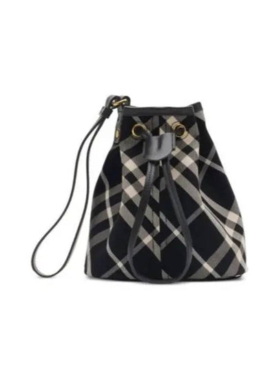 Check Drawstring Pouch Bag Black - BURBERRY - BALAAN 2