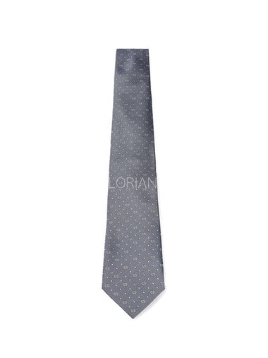 GG Dot Pattern Silk Tie Grey - GUCCI - BALAAN 3