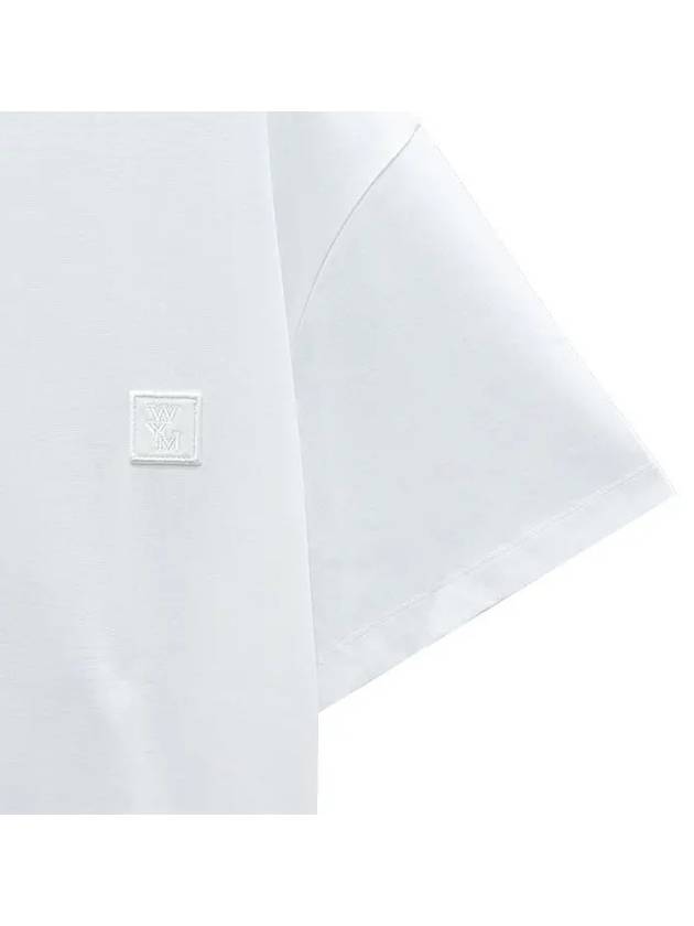 Swaying Flower Back Logo Short Sleeve T-Shirt White - WOOYOUNGMI - BALAAN 8