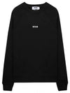 Micro Logo Print Sweatshirt Black - MSGM - BALAAN 2