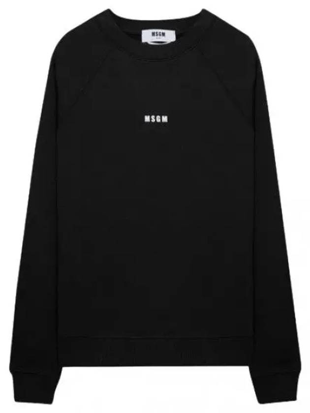 Micro Logo Print Sweatshirt Black - MSGM - BALAAN 2