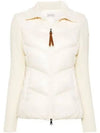 Women's Padded Wool Zip-Up Cardigan Ivory - MONCLER - BALAAN 2