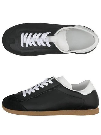 Featherlight Lace-Up Low-Top Sneakers Black - MAISON MARGIELA - BALAAN 2