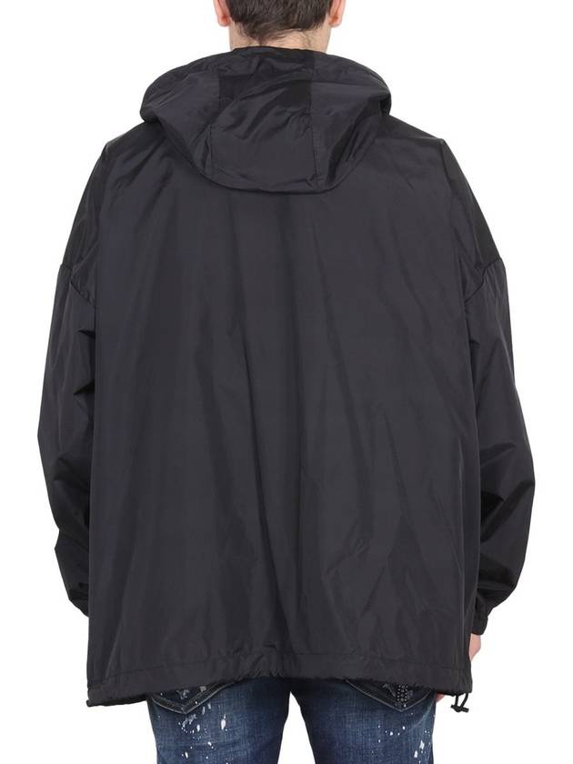 Logo Patch Windbreaker Black - DSQUARED2 - BALAAN 4