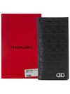 Gancini Monogram Long Wallet Black - SALVATORE FERRAGAMO - BALAAN 6