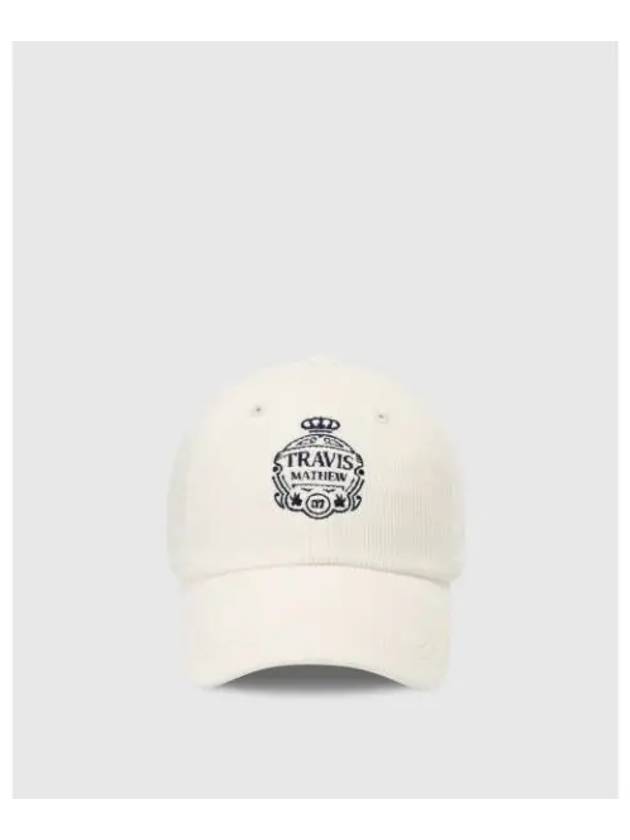 TRAVISMATHEW Unisex Emblem Ball Cap Corduroy Ivory - TRAVIS SCOTT - BALAAN 1