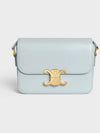 Teen Triomphe Shiny Calfskin Cross Bag Soft Blue - CELINE - BALAAN 2