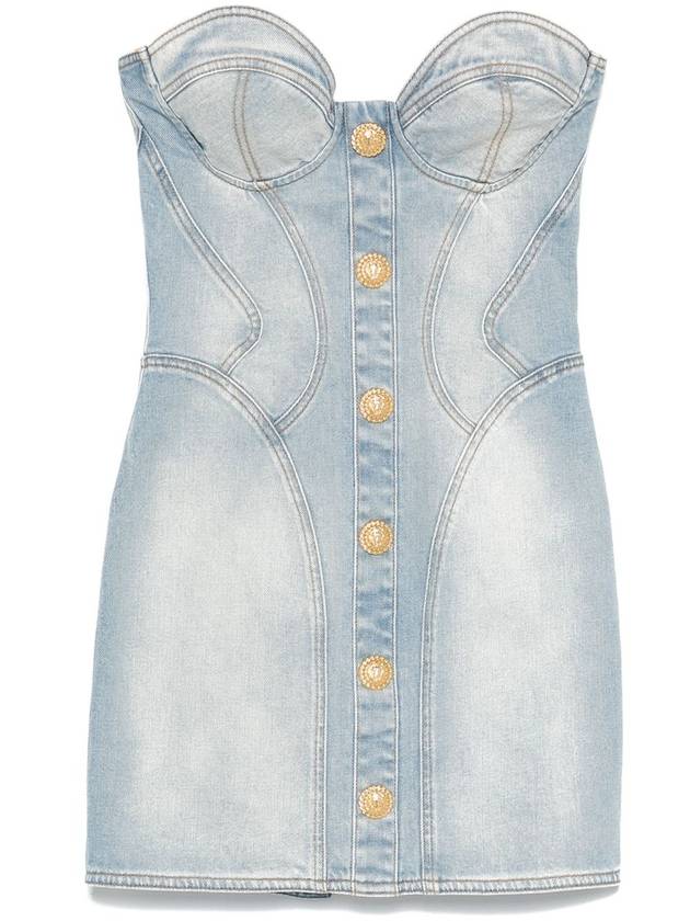 Balmain Dresses Clear Blue - BALMAIN - BALAAN 1