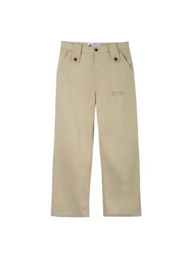 Button Cotton Pants Beige - HERETIC - BALAAN 1