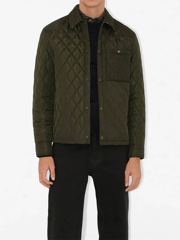 Quilted Nylon Belton Overshirt Jacket Shale - BURBERRY - BALAAN 4