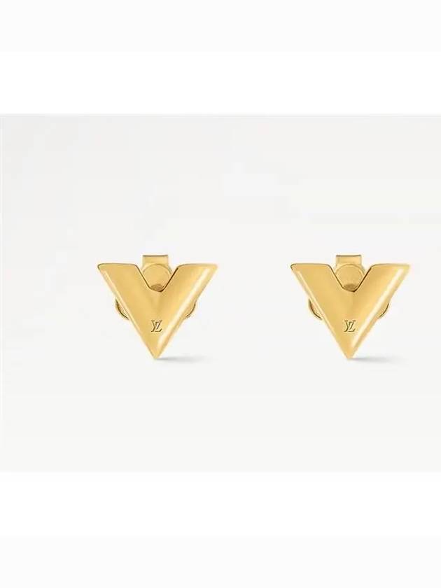 Essential V Stud Earrings Gold - LOUIS VUITTON - BALAAN 6