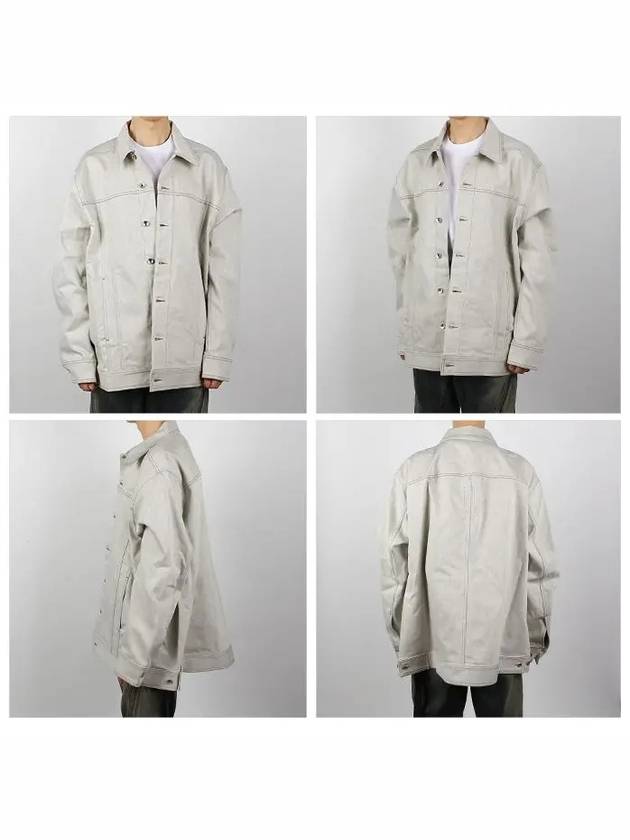 Jumbo Worker Denim Jacket Milk - RICK OWENS - BALAAN 3