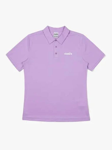 Diadora Tennis Life Short Sleeve Collar T Shirt VIOLET - DIADORA - BALAAN 1