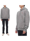 Heart Small Logo Hoodie Grey - AMI - BALAAN 2