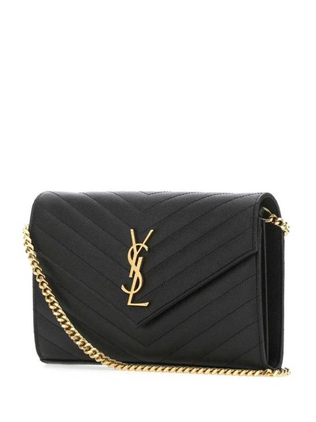 Monogram Matelasse Chain Shoulder Bag Black - SAINT LAURENT - BALAAN 3