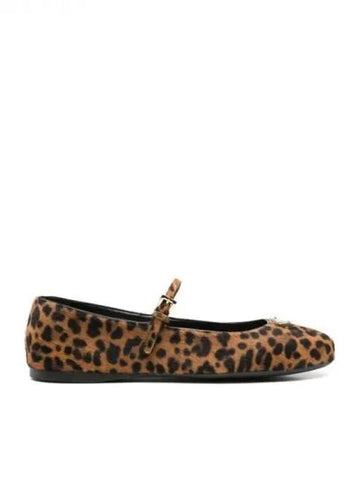 Triangular logo leopard flat shoes 270372 - PRADA - BALAAN 1